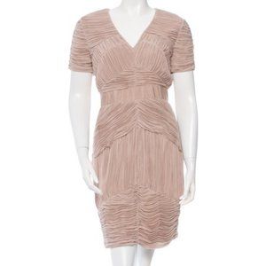 Burberry New Ruched Pleated Chiffon Cocktail Dress Us8 It42 Uk10